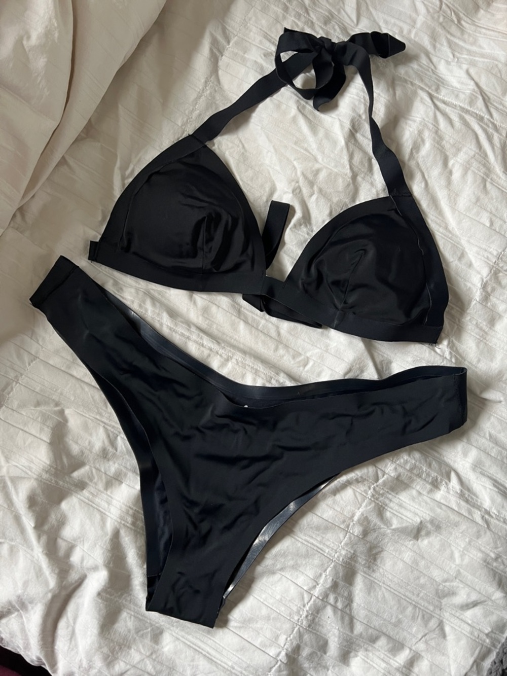 One With Women’s Black Halter Bikini Set